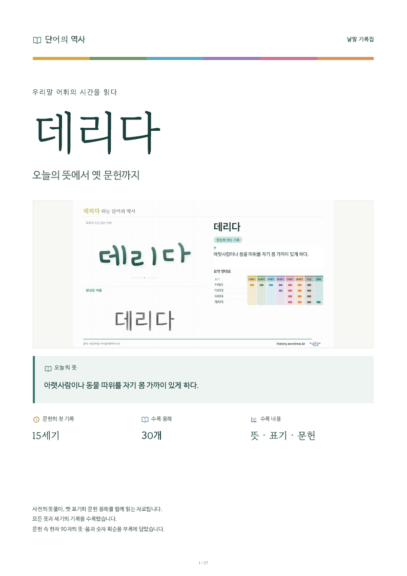 데리다 낱말 기록집 PDF 첫 페이지