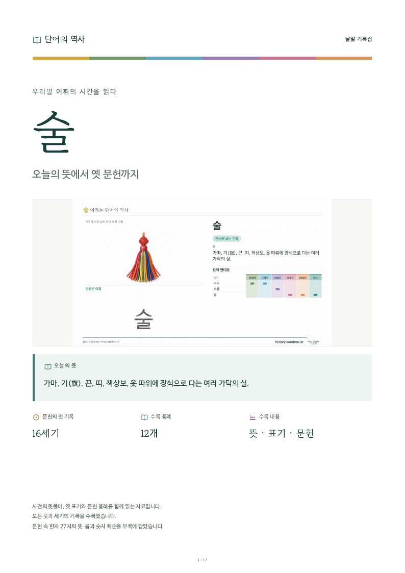 술 낱말 기록집 PDF 첫 페이지