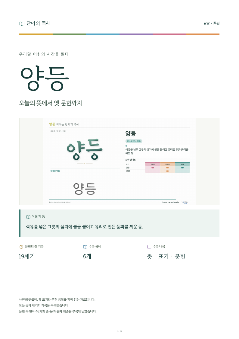양등 낱말 기록집 PDF 첫 페이지