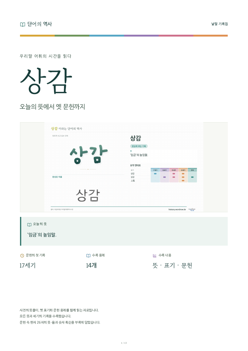 상감 낱말 기록집 PDF 첫 페이지