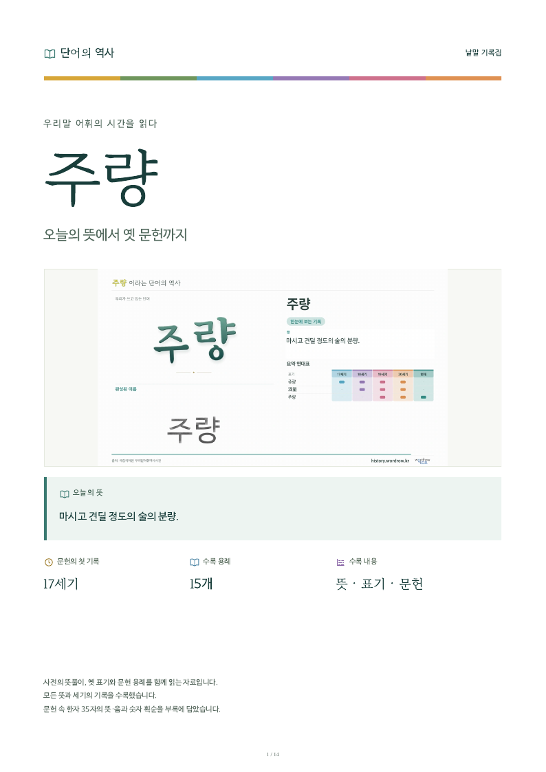 주량 낱말 기록집 PDF 첫 페이지