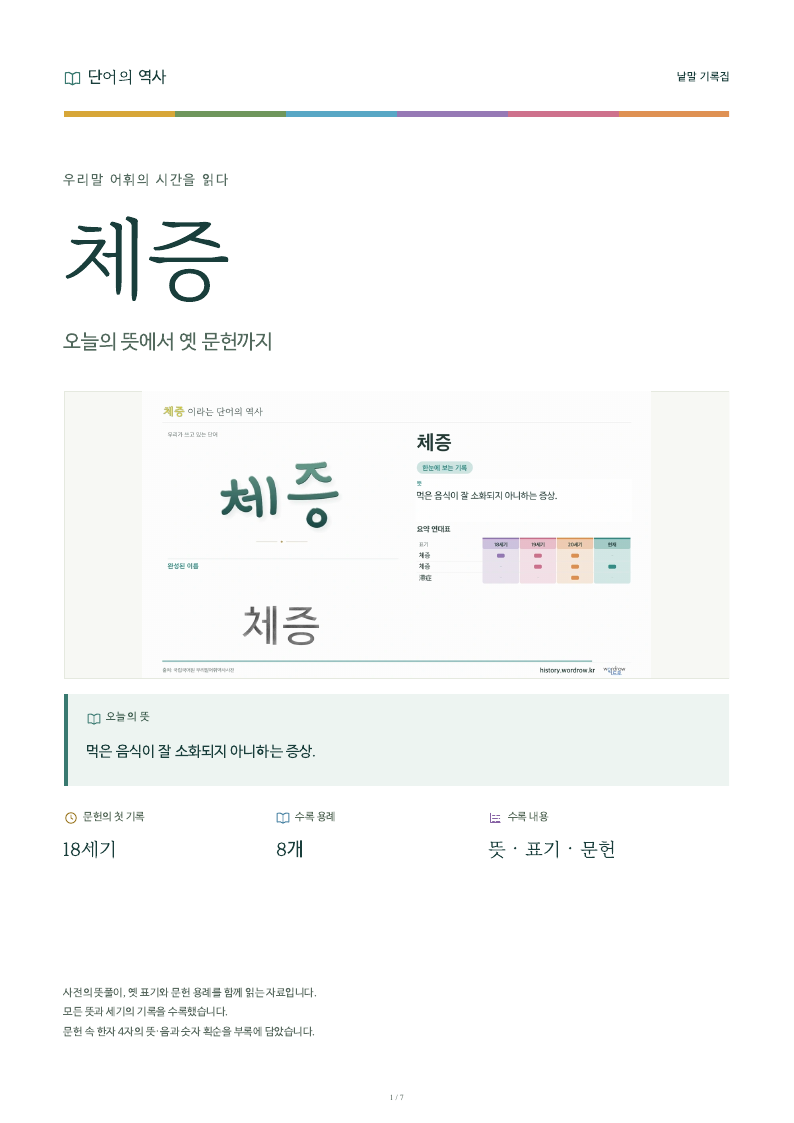 체증 낱말 기록집 PDF 첫 페이지