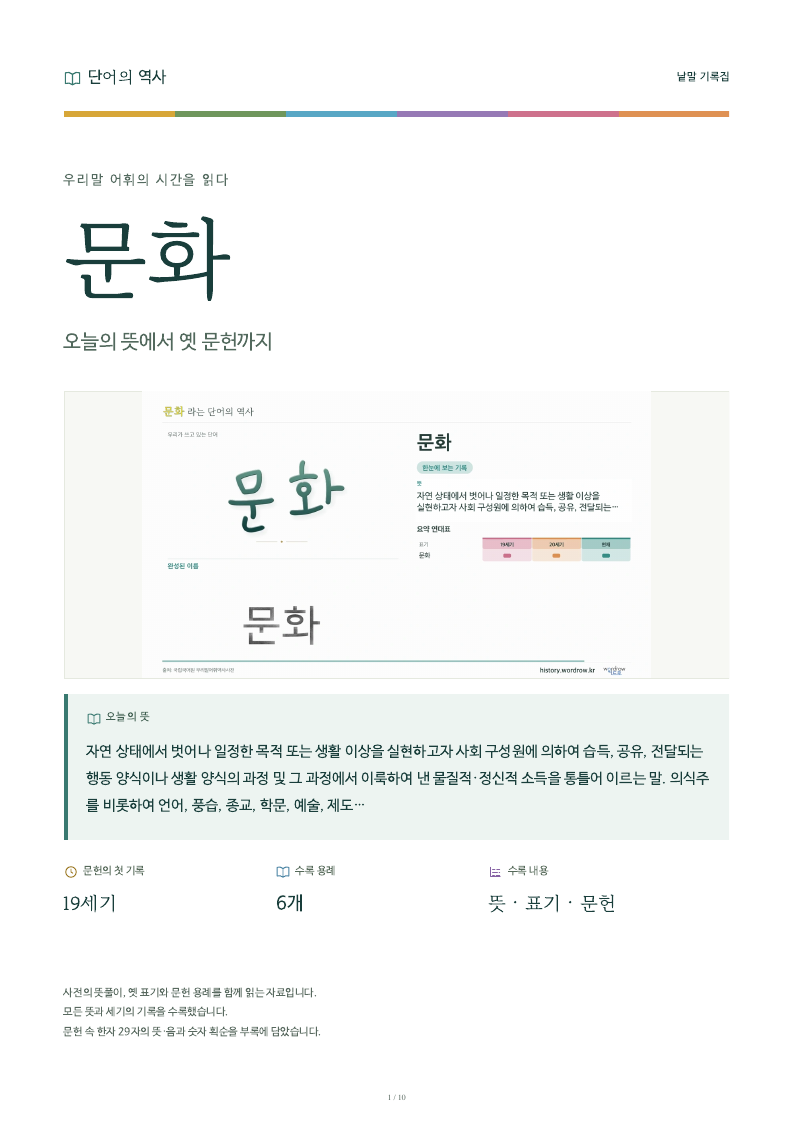 문화 낱말 기록집 PDF 첫 페이지