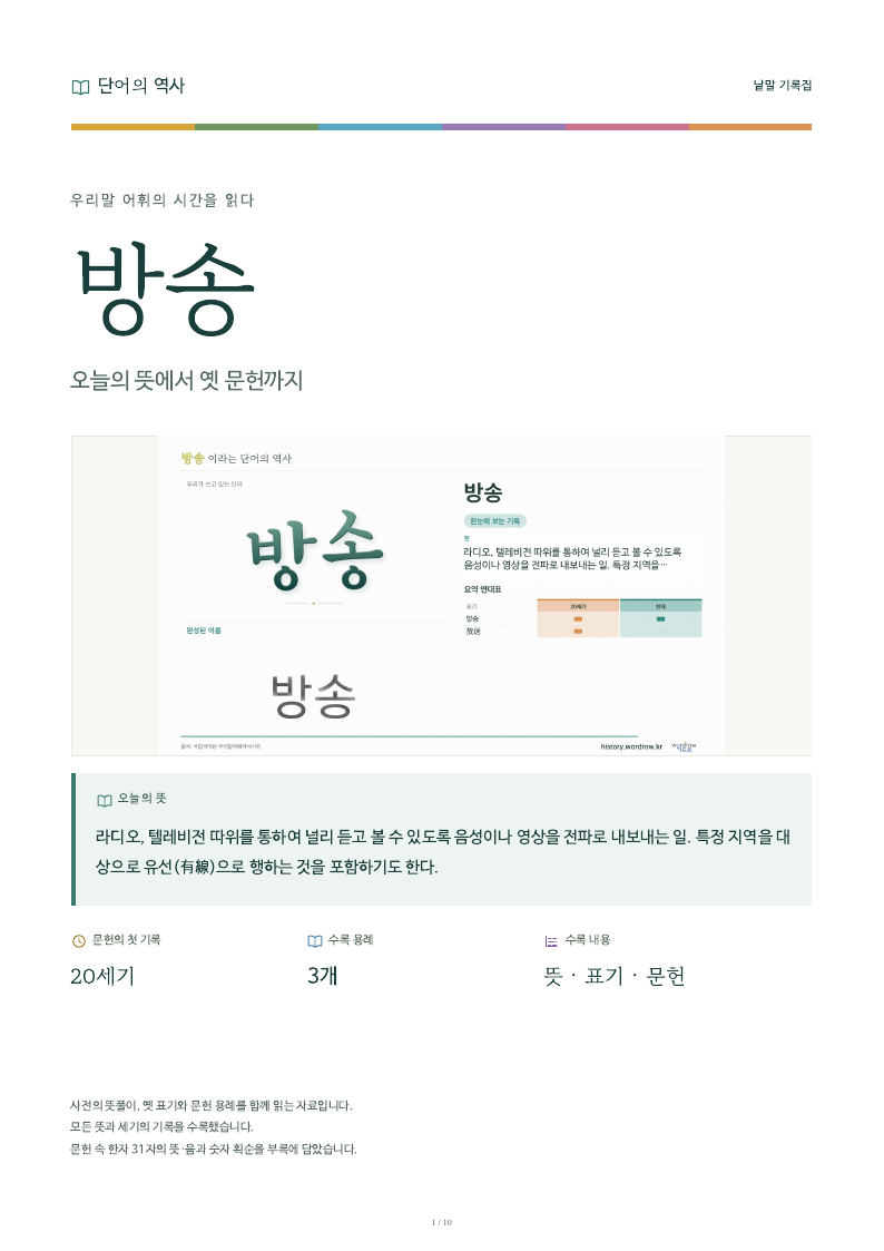 방송 낱말 기록집 PDF 첫 페이지