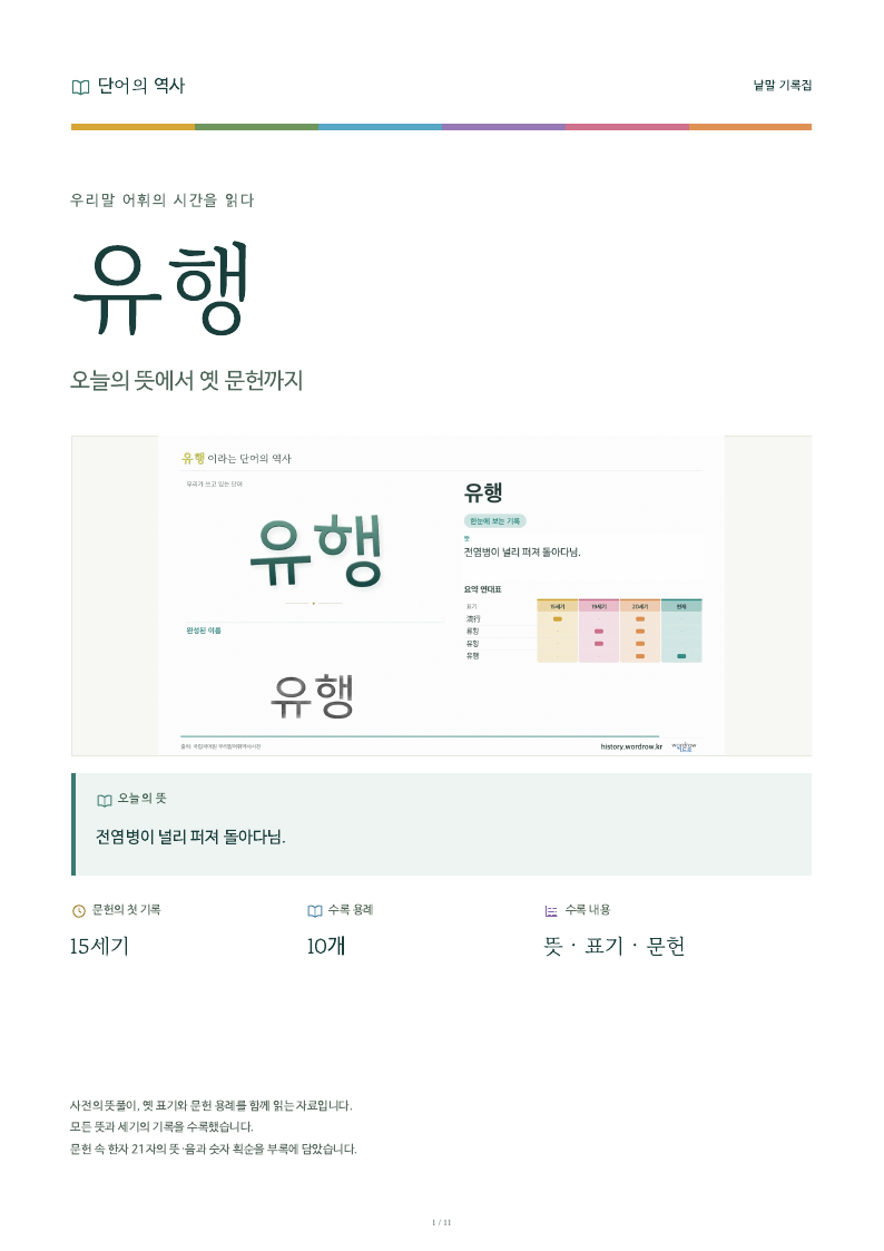 유행 낱말 기록집 PDF 첫 페이지