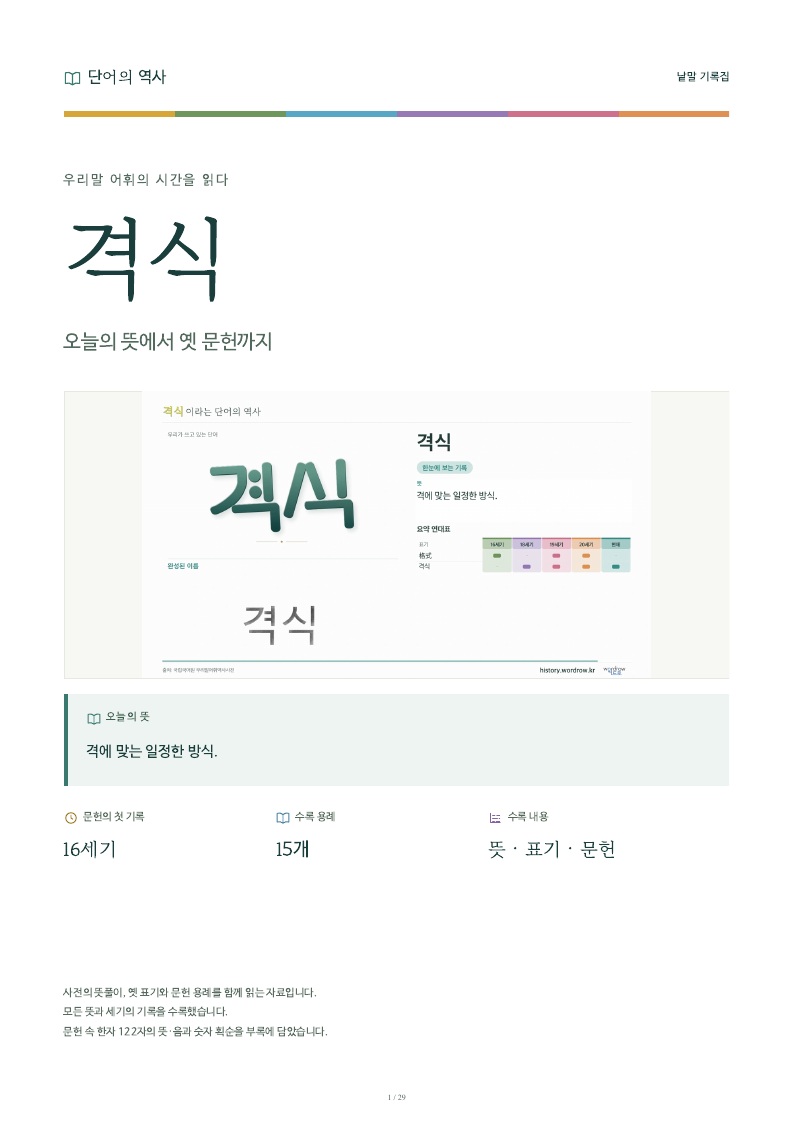 격식 낱말 기록집 PDF 첫 페이지