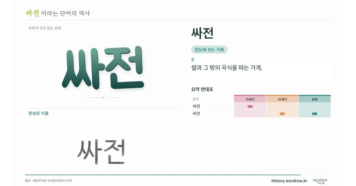 싸전 대표 이미지