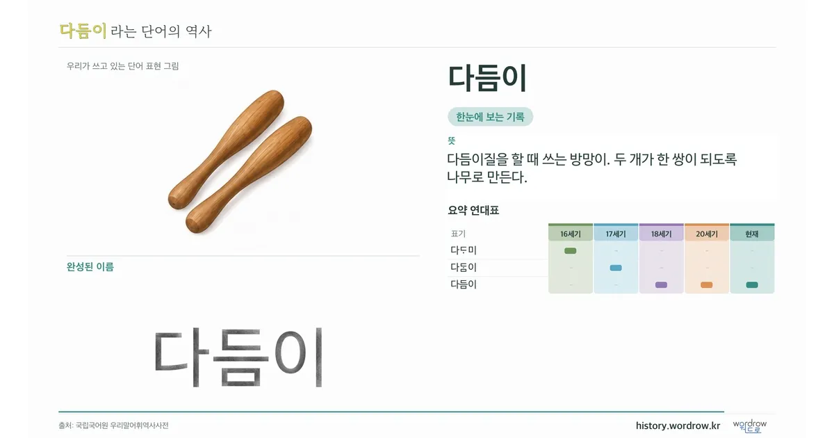 다듬이 대표 이미지