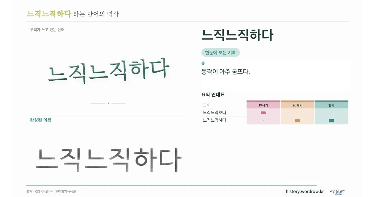 느직느직하다 대표 이미지