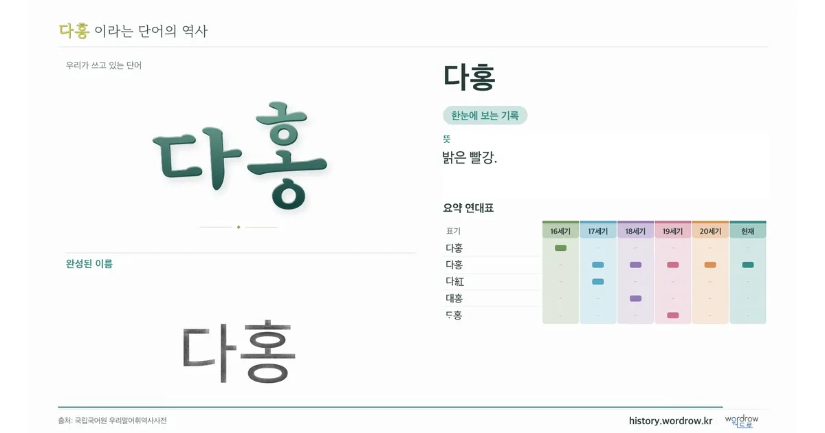 다홍 대표 이미지