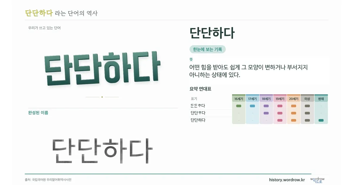 단단하다 대표 이미지