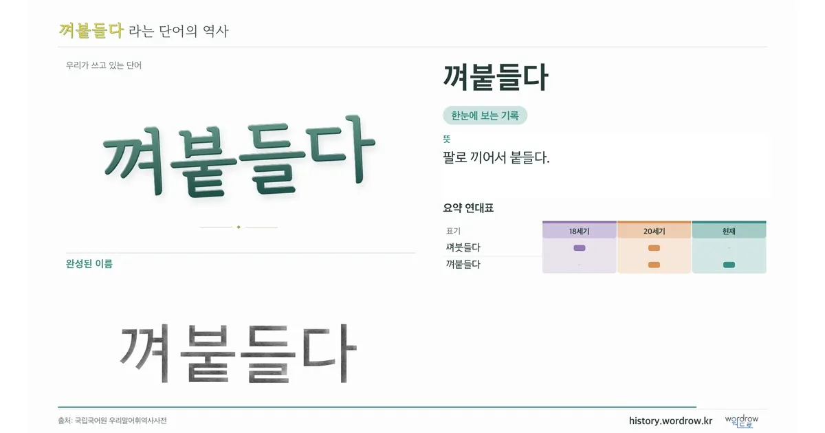 껴붙들다 대표 이미지