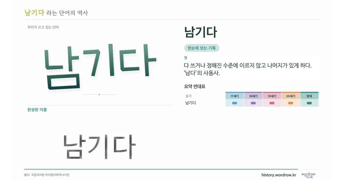 남기다 대표 이미지