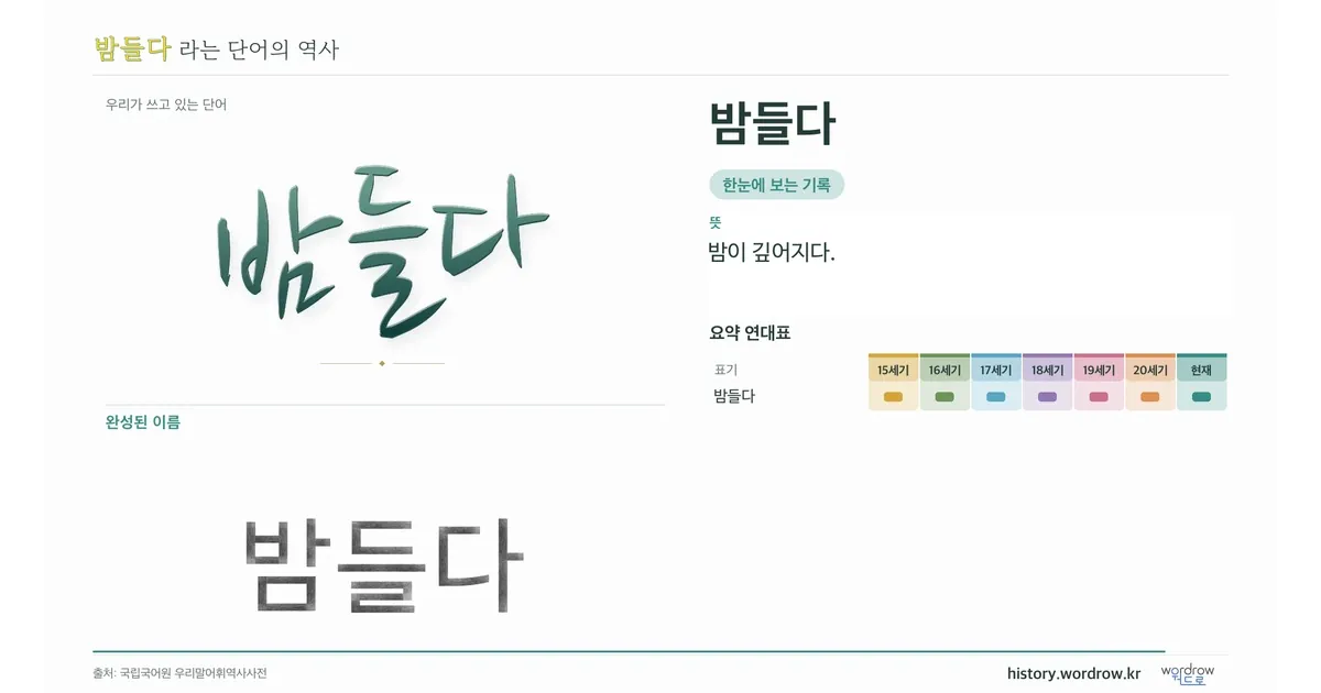 밤들다 대표 이미지