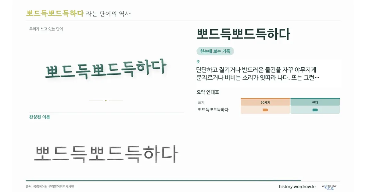 뽀드득뽀드득하다 대표 이미지