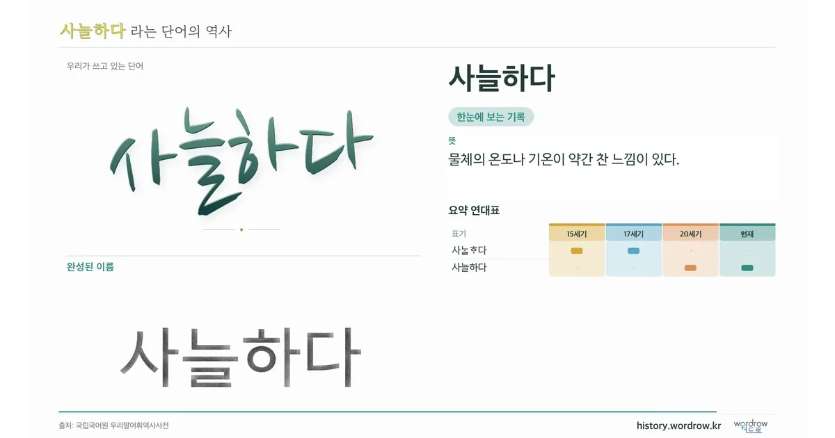 사늘하다 대표 이미지