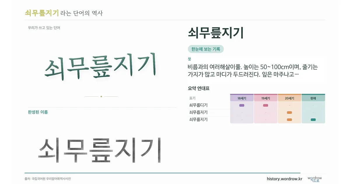쇠무릎지기 대표 이미지