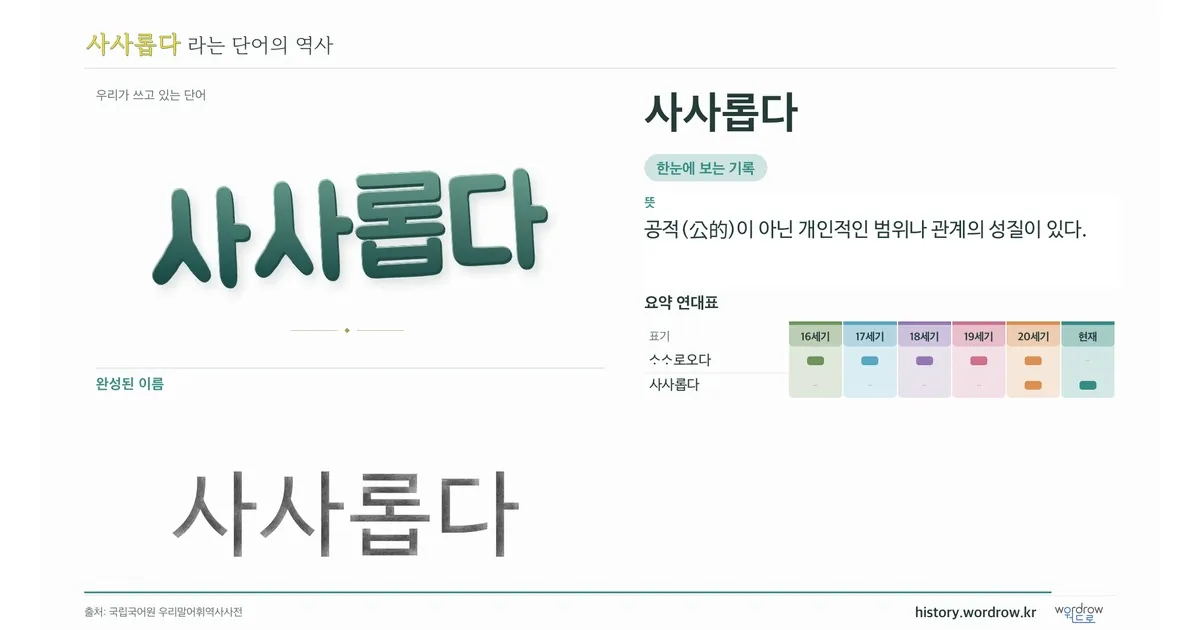 사사롭다 대표 이미지