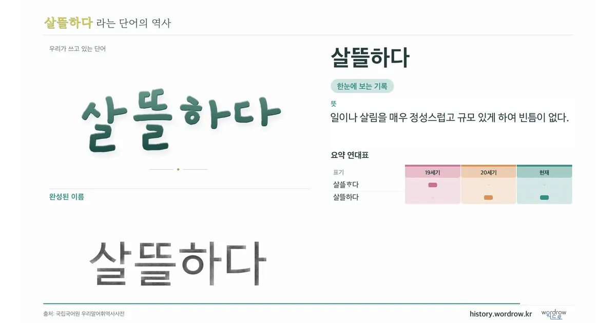 살뜰하다 대표 이미지