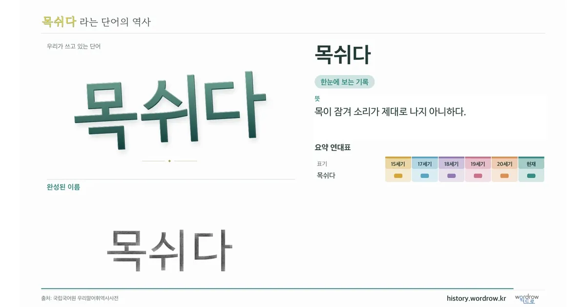 목쉬다 대표 이미지