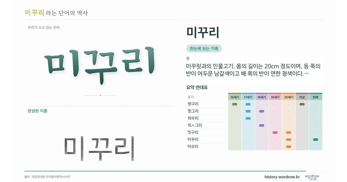 미꾸리 대표 이미지
