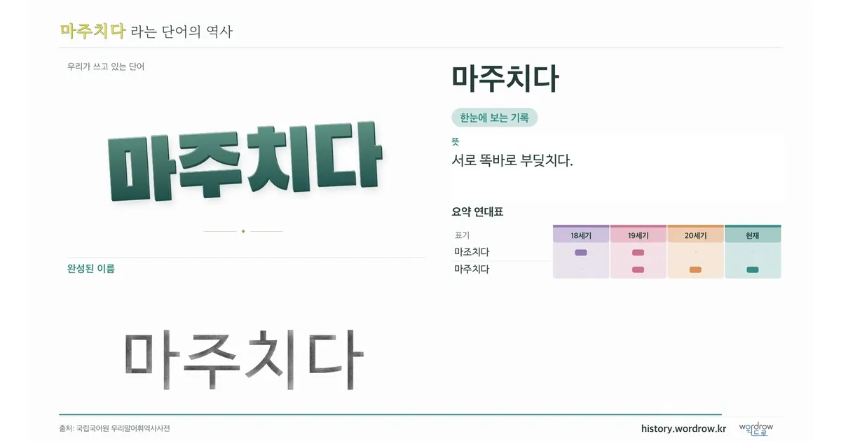 마주치다 대표 이미지