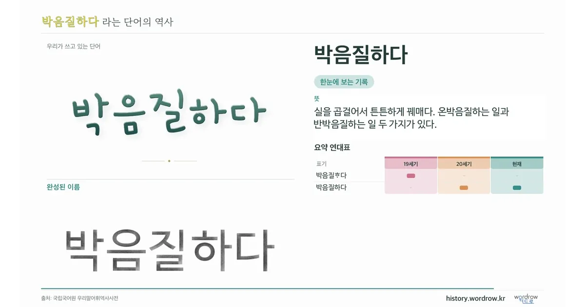 박음질하다 대표 이미지