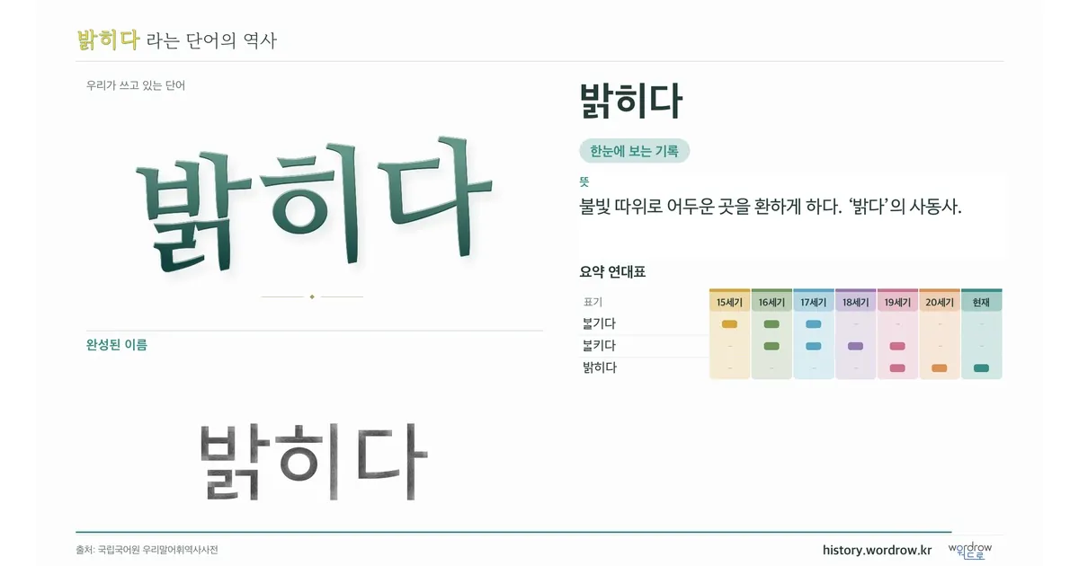 밝히다 대표 이미지