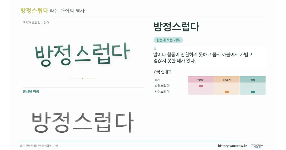 방정스럽다 대표 이미지