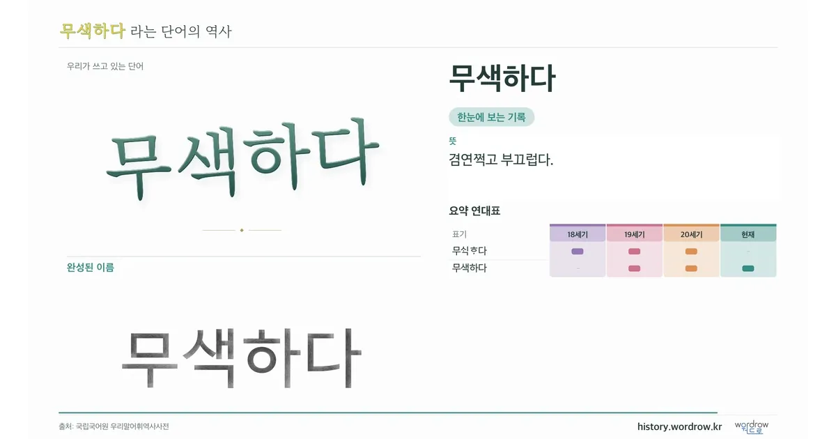 무색하다 대표 이미지