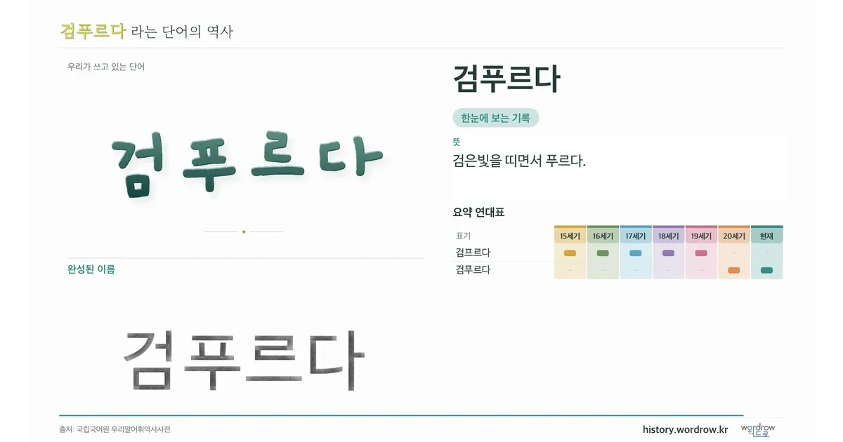 검푸르다 대표 이미지