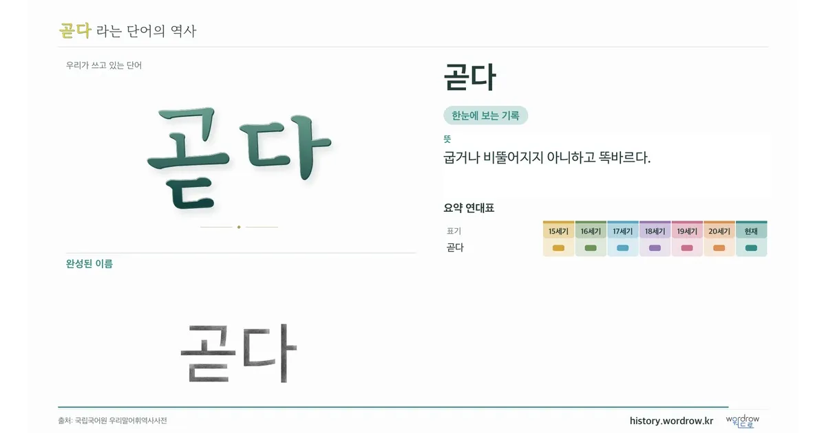 곧다 대표 이미지