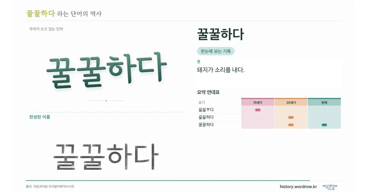 꿀꿀하다 대표 이미지