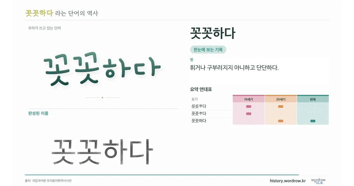 꼿꼿하다 대표 이미지