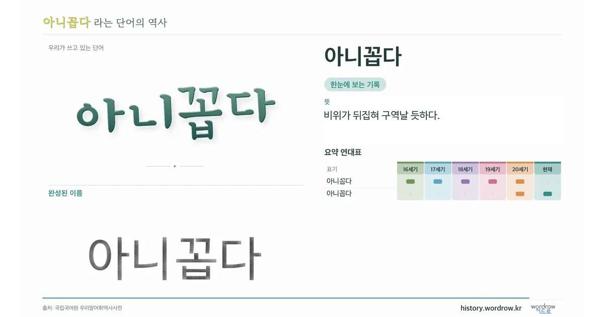 아니꼽다 대표 이미지
