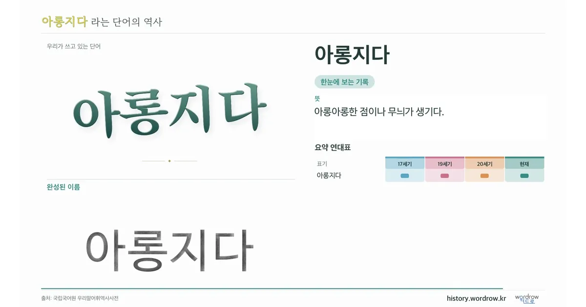 아롱지다 대표 이미지