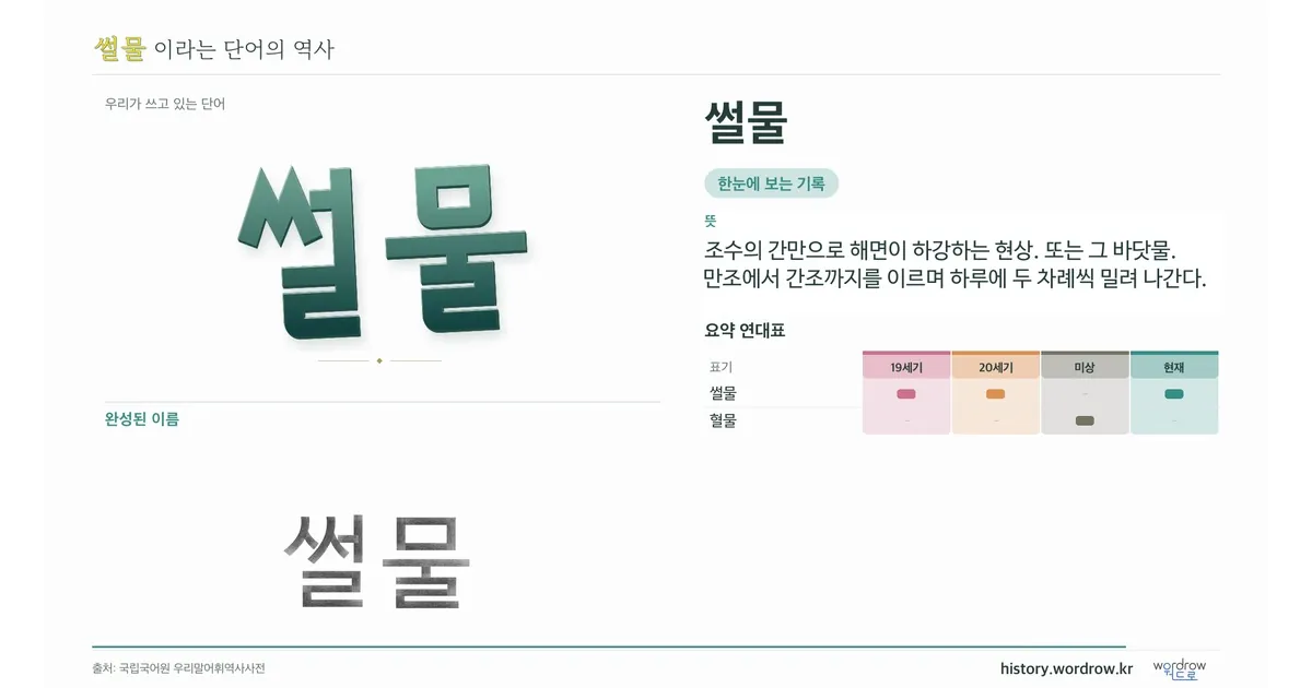 썰물 대표 이미지