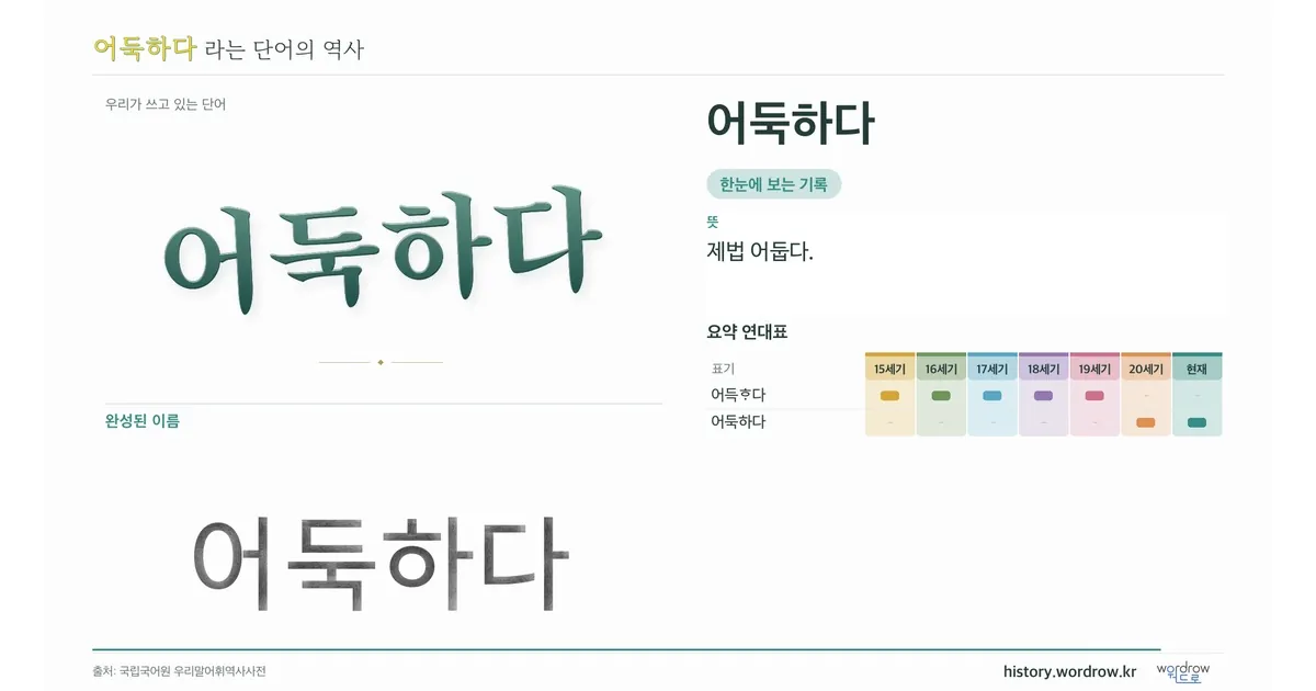 어둑하다 대표 이미지