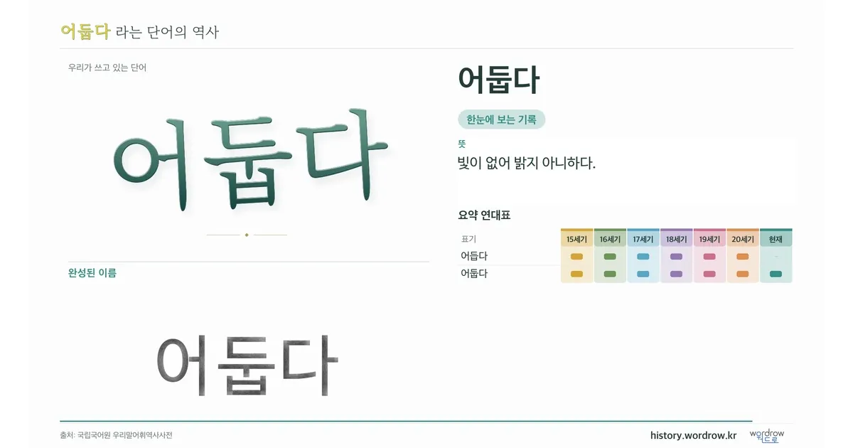 어둡다 대표 이미지