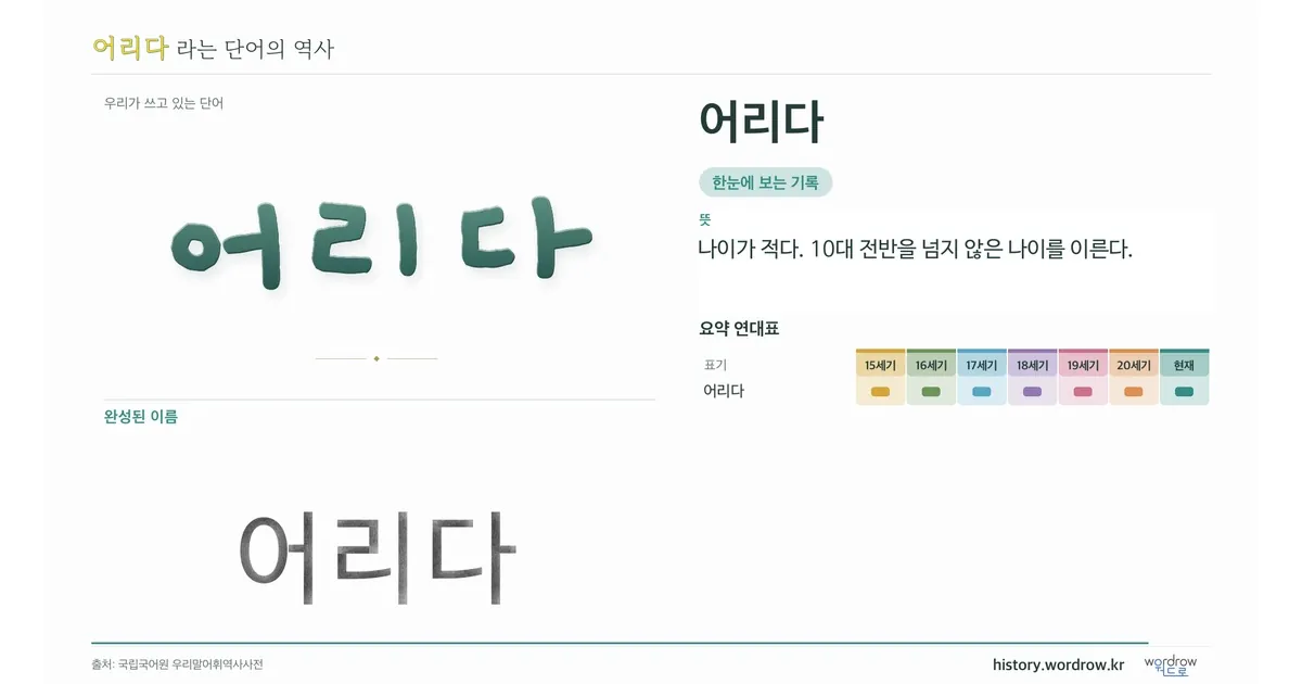 어리다 대표 이미지