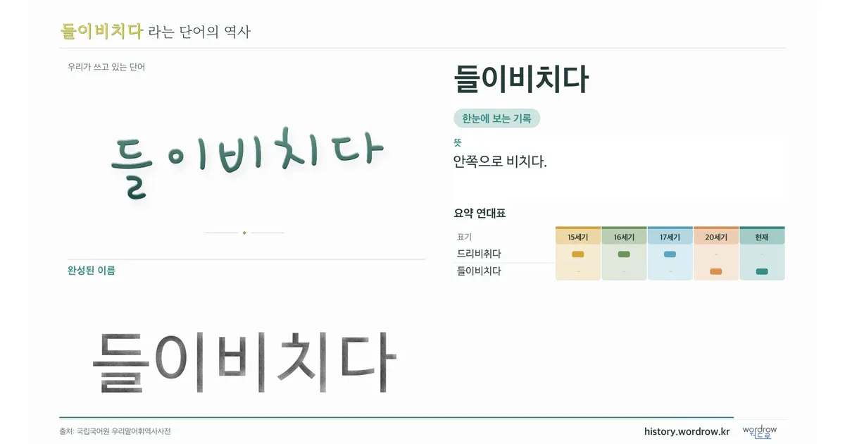 들이비치다 대표 이미지