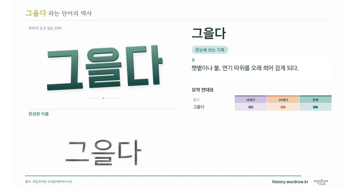 그을다 대표 이미지