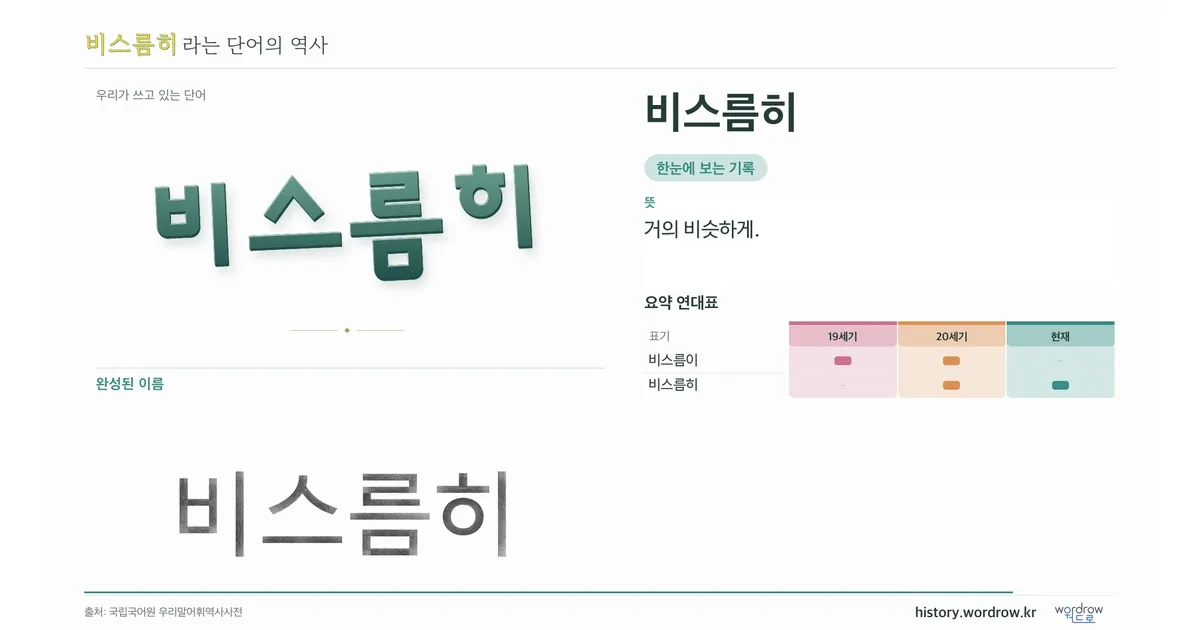 비스름히 대표 이미지