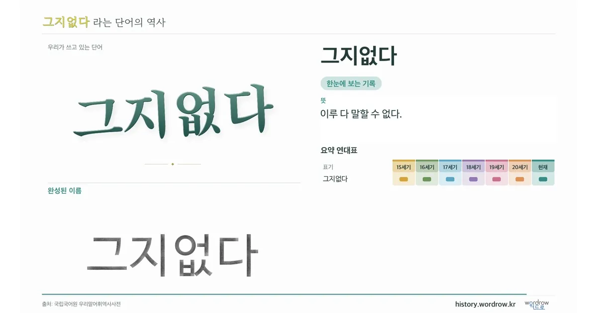 그지없다 대표 이미지