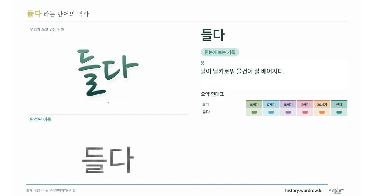 들다 대표 이미지
