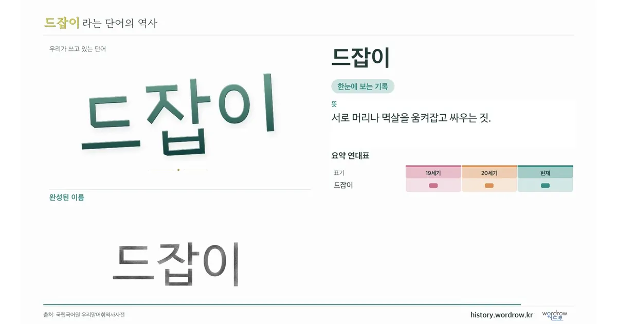 드잡이 대표 이미지