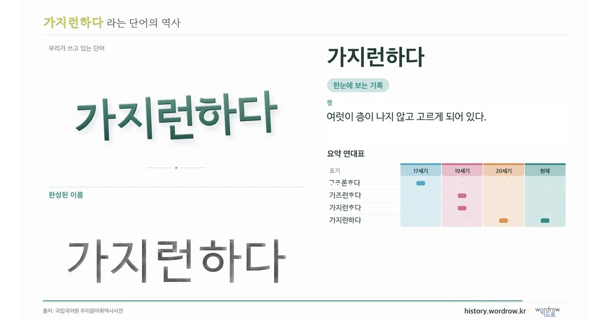 가지런하다 대표 이미지