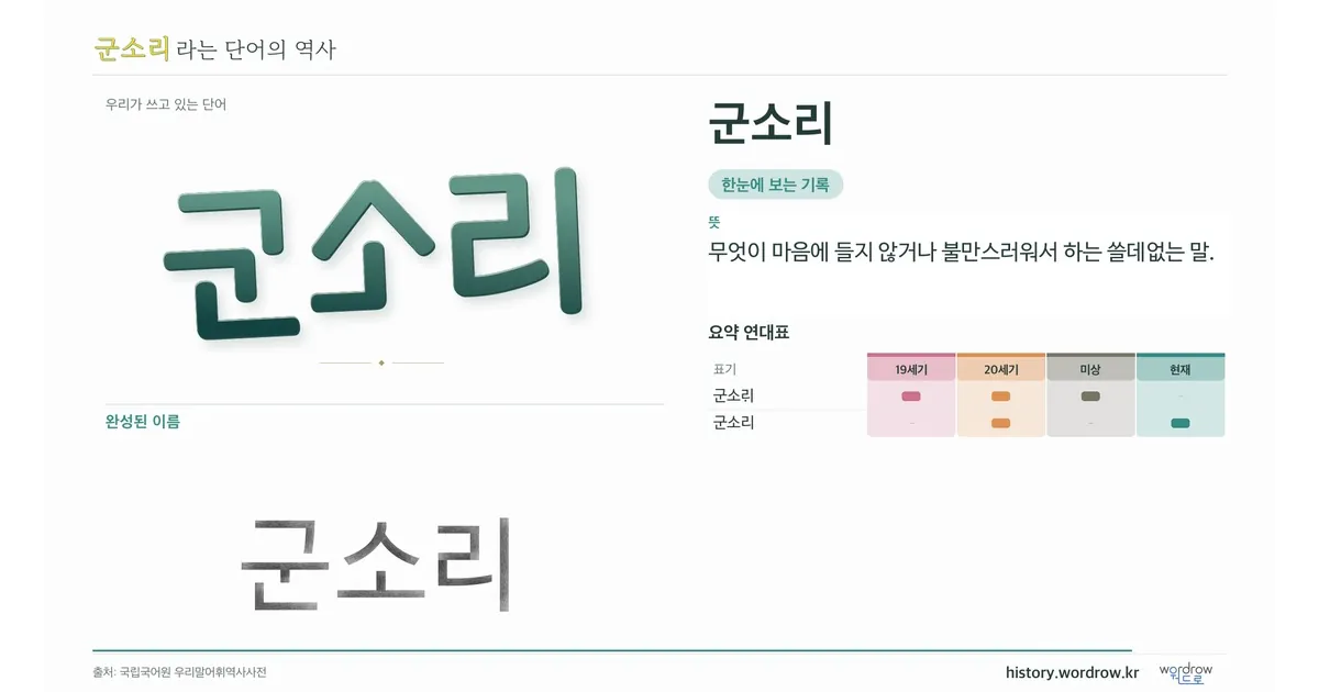 군소리 대표 이미지