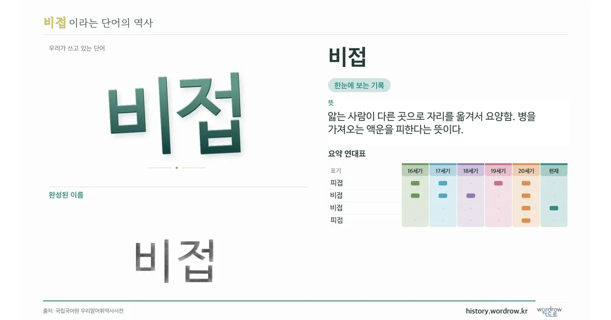 비접 대표 이미지
