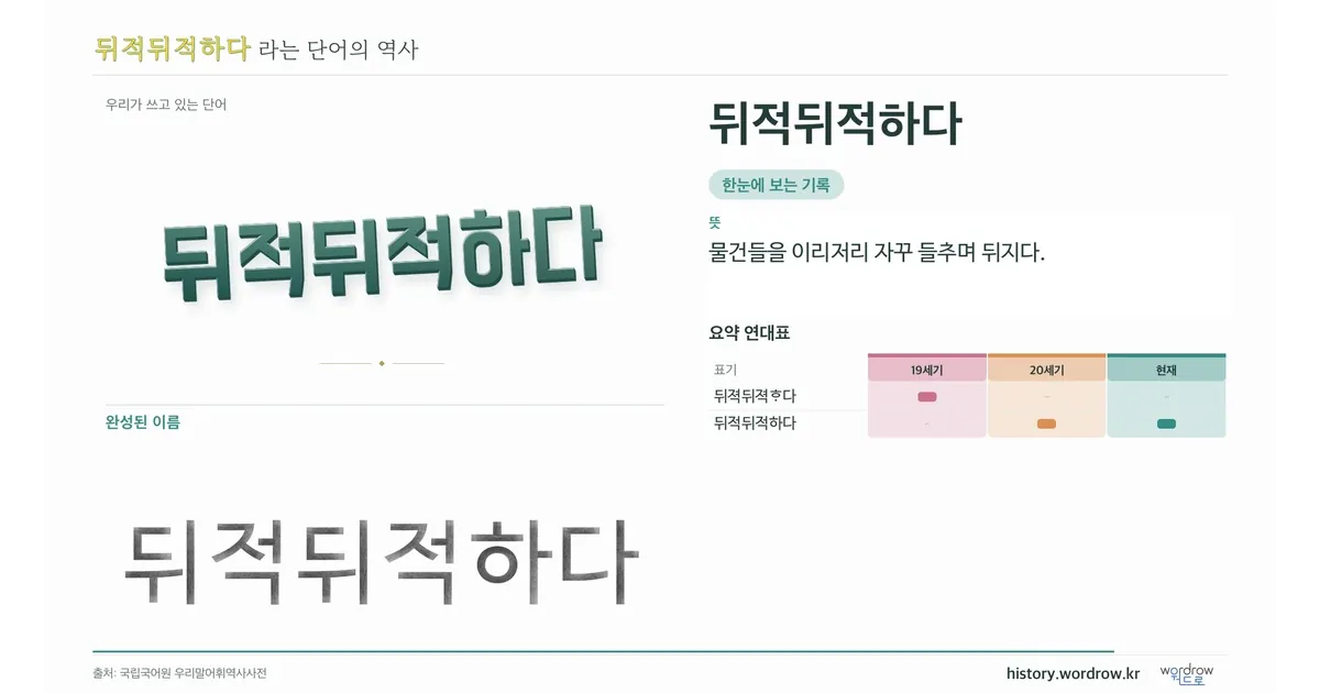 뒤적뒤적하다 대표 이미지